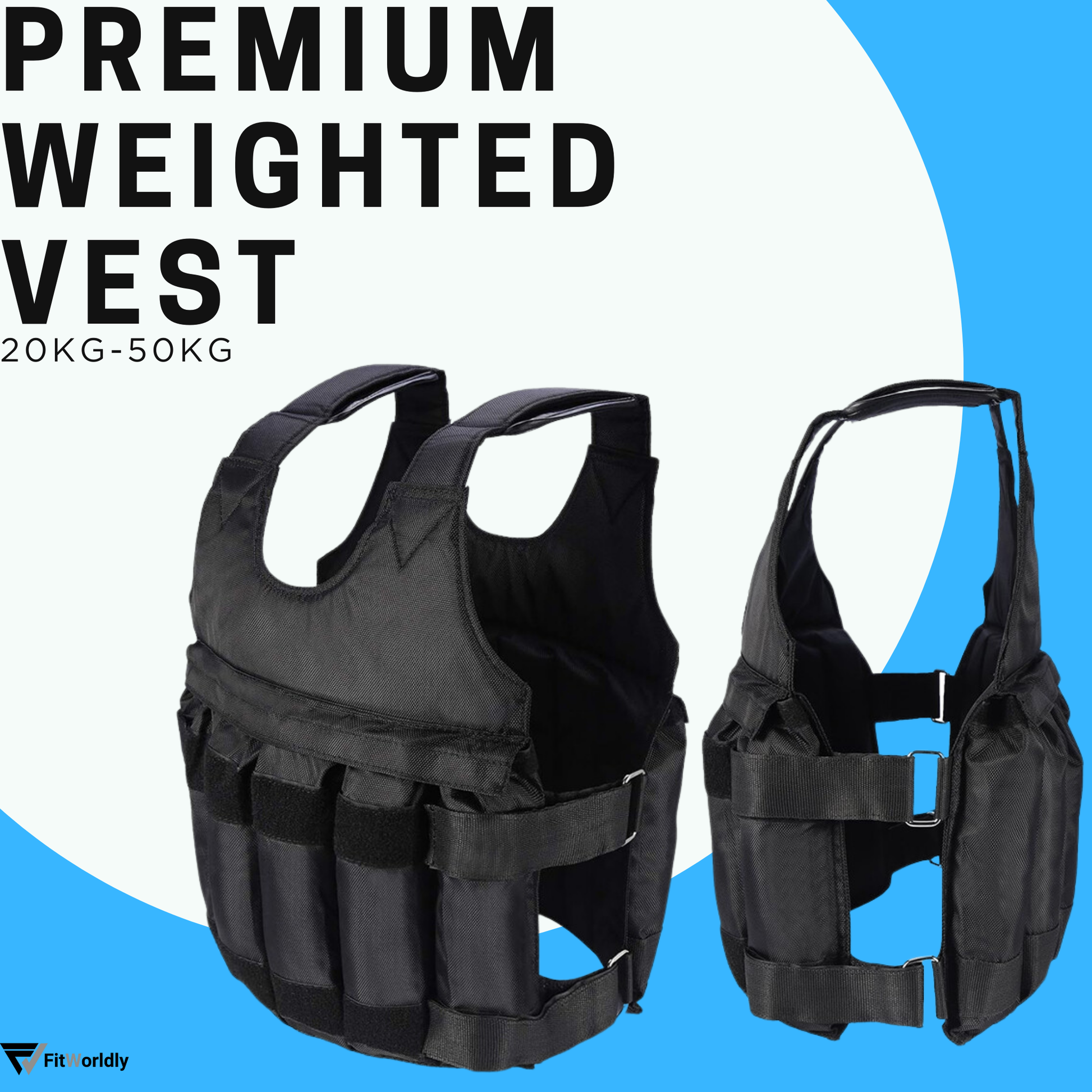 Weighted Vest 20KG/50KG Gym Running Fitness Sports Training Weight Loss Jacket