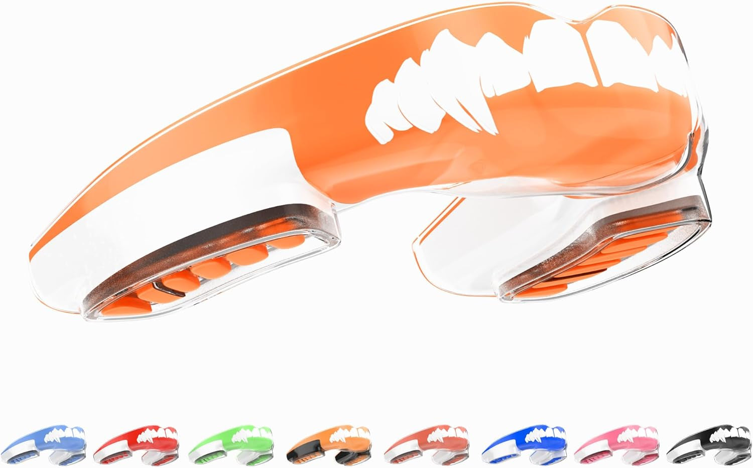 Mouthguard Slim Fit, Adults and Junior Sports Gum Shield Mouth Guard with Case for Boxing, MMA, Rugby, Hockey, Karate, Judo and All Contact Sports. Fitting Technology. (Black & White)