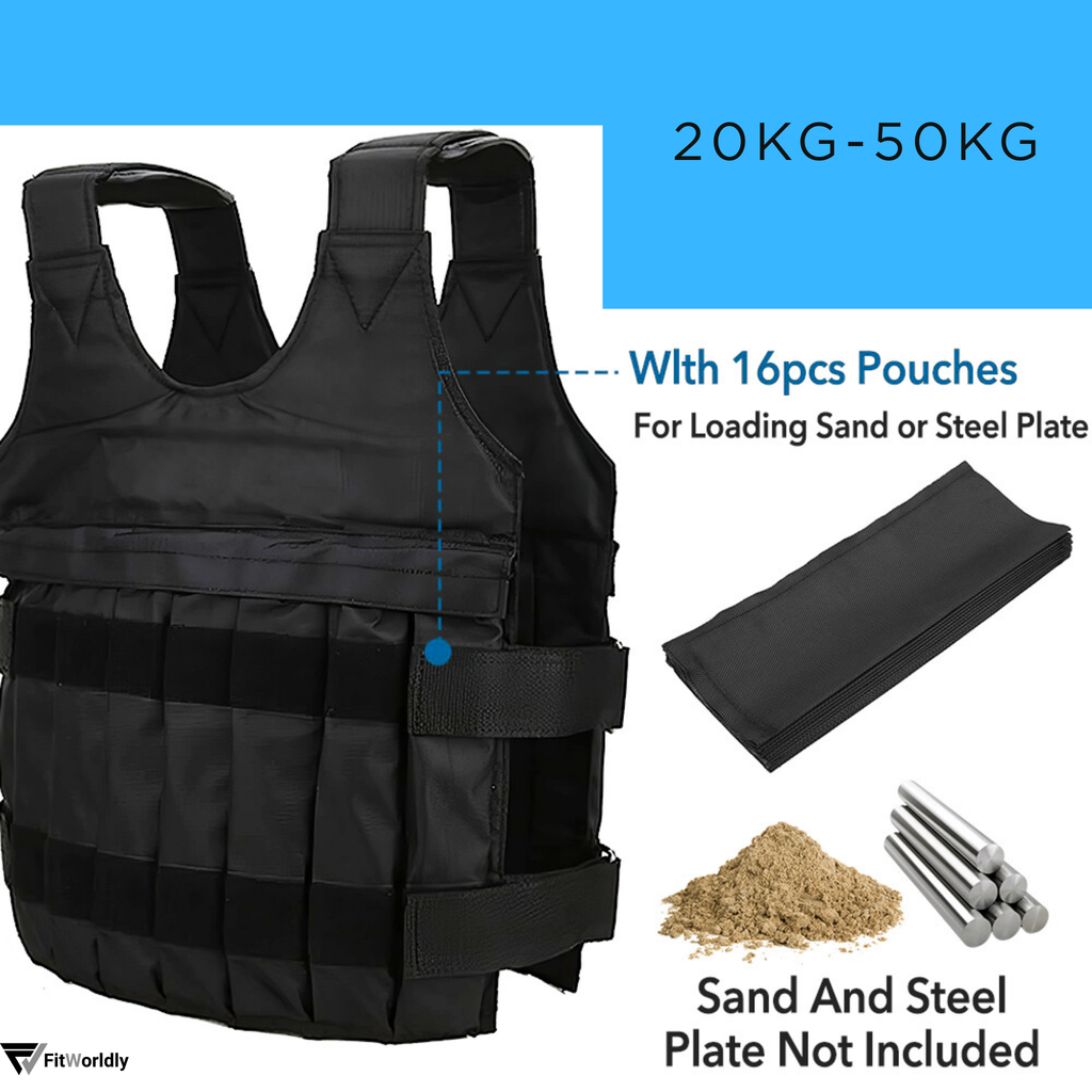 Weighted Vest 20KG/50KG Gym Running Fitness Sports Training Weight Loss Jacket