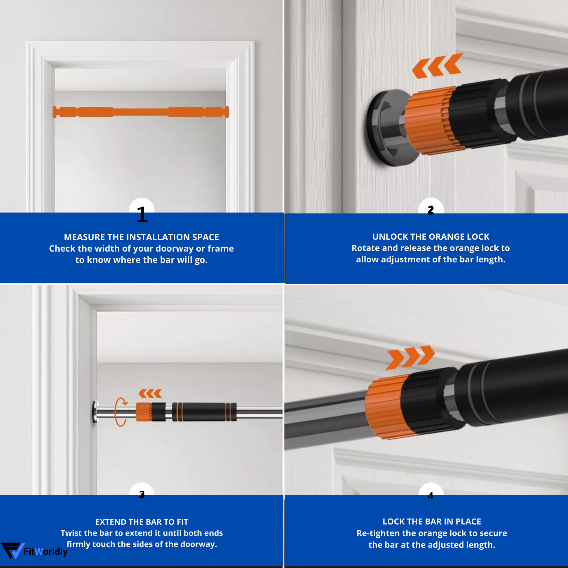 Adjustable Door Pull-Up Bar