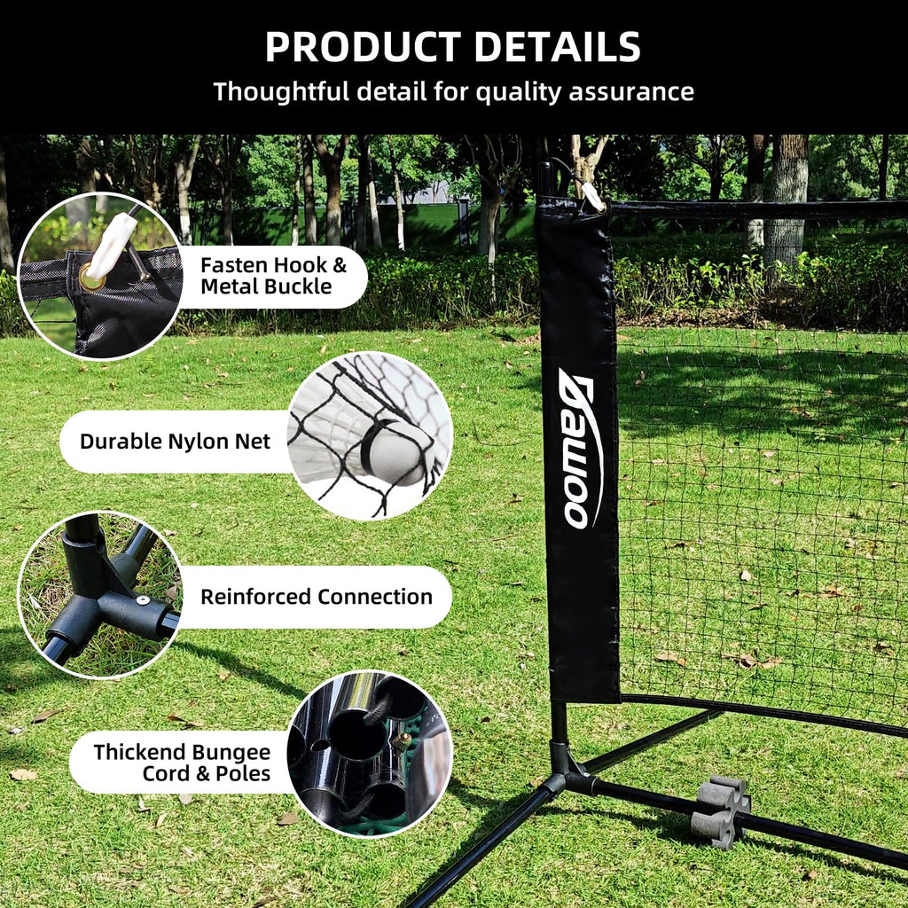 Portable Sports Net Set - Tennis, Badminton, Volleyball & Pickleball - 3M Easy Setup