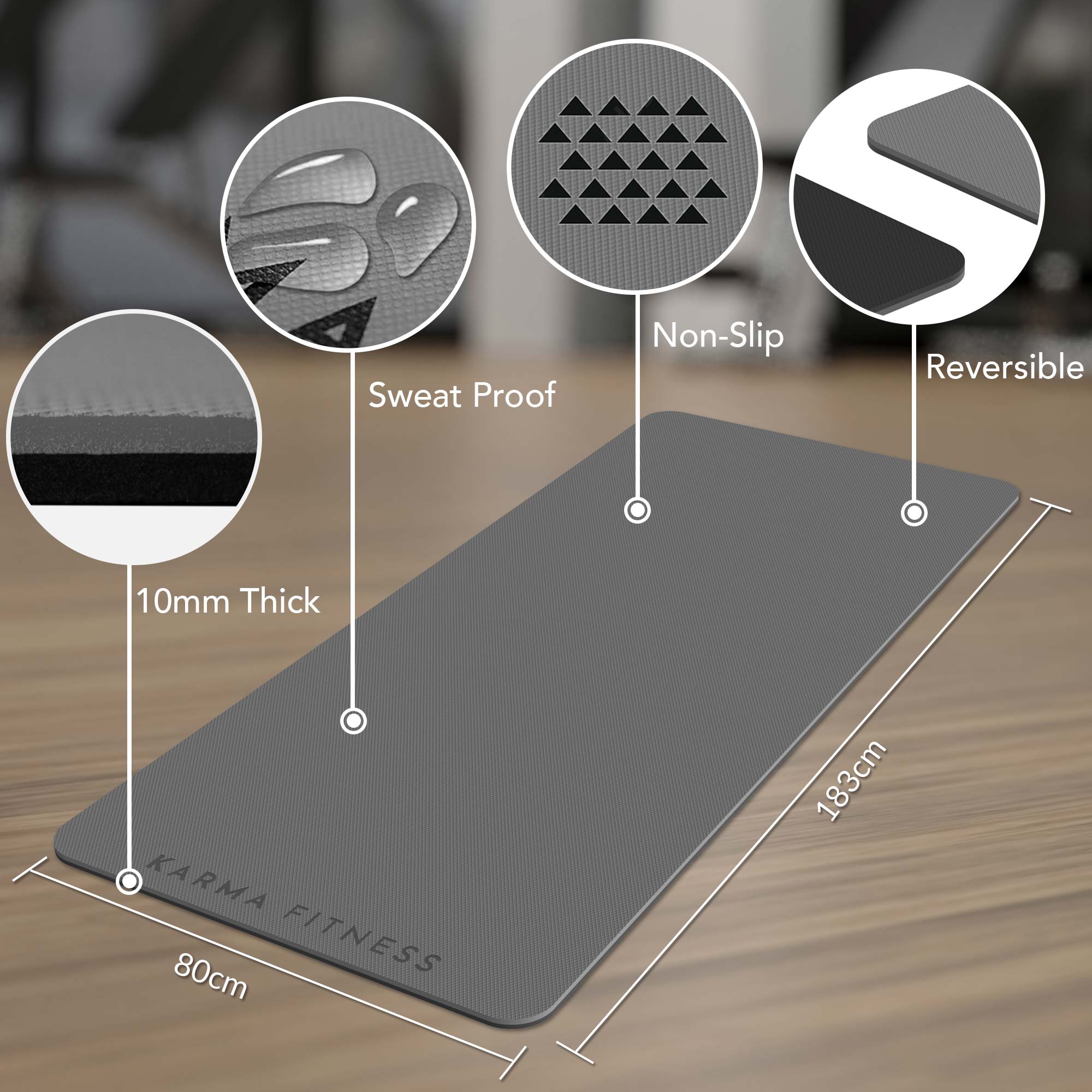 Extra Wide & Thick Exercise Mat — Home Gym Essential