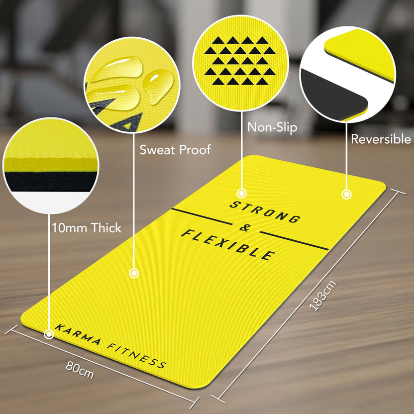 Extra Wide & Thick Exercise Mat — Home Gym Essential