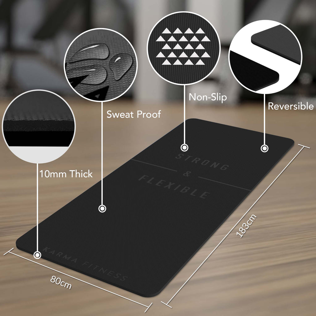 Extra Wide & Thick Exercise Mat — Home Gym Essential