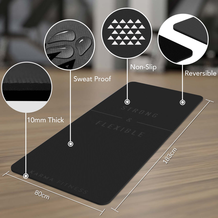Extra Wide & Thick Exercise Mat — Home Gym Essential