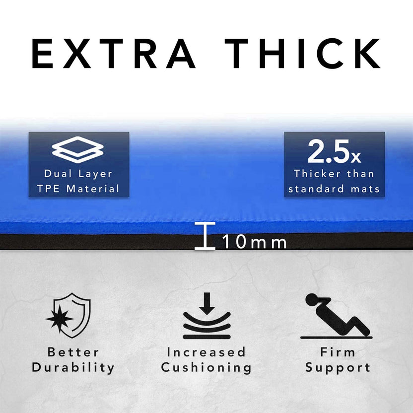 Extra Wide & Thick Exercise Mat — Home Gym Essential